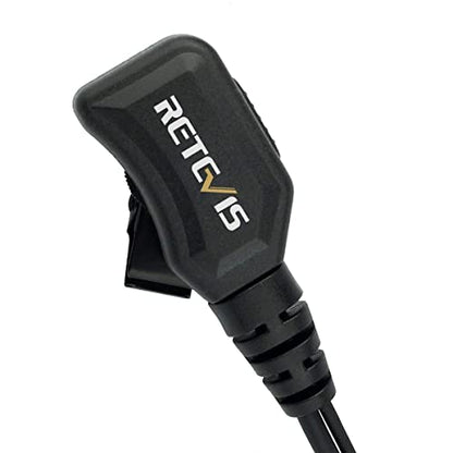 Retevis Walkie Talkie Earpiece with Mic, G Shape, for RT22/RT68/RT21/H777 | Volume Adjust, 2 Pin Compatible with Baofeng, Pxton, Kenwood Two Way Radios, 2 Way Radio Earpiece, Retails, Schools(10 Pack) - style: Volume Adjustable