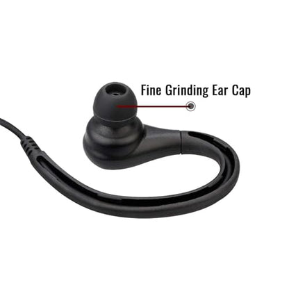 Retevis RT22 Walkie Talkie Earpiece, for RT68/RT21/H777/RT27/RT68H | 2 Pin, Compatible with Pxton, Baofeng BF-888S/BF-T26, Kenwood Two Way Radio, Walkie Talkie Earpiece with Mic(1 Pack) - size: Standard size