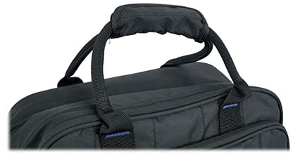 Rockville MB1313 DJ Gear Mixer Gig Bag Case, 13" x 13" x 6" | Dual Layer Foam Padding, YKK Zippers, Rugged Nylon, Rainproof, Shoulder Strap, Rubber Feet, Front Laptop Pocket, Lockable