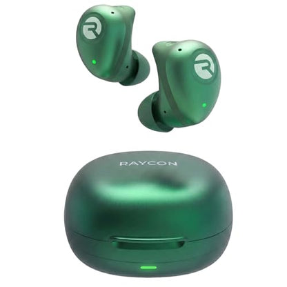 Raycon Fitness Bluetooth Wireless Earbuds + Microphone with Active Noise Canceling, Sweat & Water-Resistant Earphones, Running Headphones, Ear Buds Wireless Bluetooth 56 Hours Playtime (Green) - color: Green