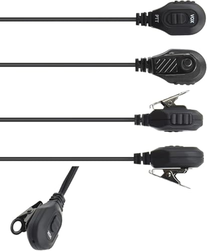 WODASEN BD502i Walkie Talkie Acoustic Tube Earpiece with PTT/VOX Mic Push to Talk Button Headset for Hytera HYT BD502i BD552i TC-508 PD502i BD552i BD602i PD402i PD482i TC-610 RCA XR150 RDR2500