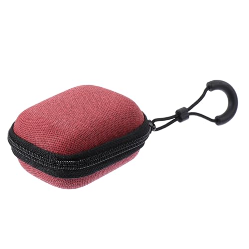 Alipis Portable Earphone and Charger Storage Bag with Waterproof Eva Material, Mini Cable Organizer Pouch for Travel and Daily Use, Red Zipper Case