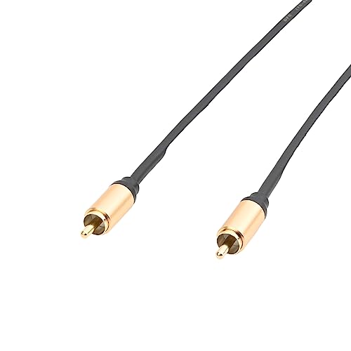 Upgraded Audio Video Cable,RCA Coaxial Cable with Male to Male 24K Gold Plated Plug,Video/Audio AV Extension Shielded Cord for Subwoofer Rear View Parking Camera (5m/16ft) - size: 5m/16ft