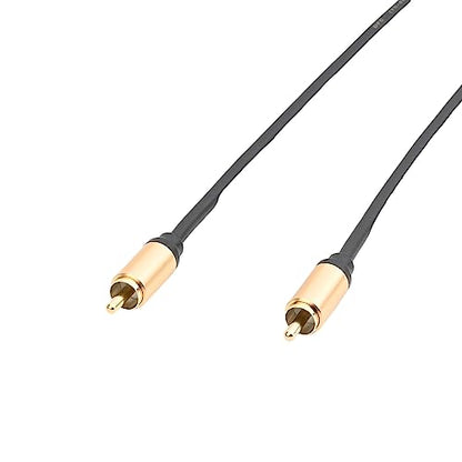 Upgraded Audio Video Cable,RCA Coaxial Cable with Male to Male 24K Gold Plated Plug,Video/Audio AV Extension Shielded Cord for Subwoofer Rear View Parking Camera (5m/16ft) - size: 5m/16ft
