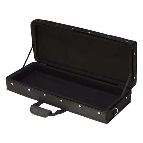 SKB 27”x 9” Foot Controller Soft Case Padded Bag, Rigid Foam Frame, Shoulder Strap and Double Zippers for DJ Controllers & Small MIDI Keyboards, Black | Rigid foam frame, double zippers, 27 inch x 9 inch design, carries pedalboard or small keyboard to gig