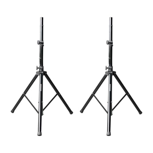 Gator Frameworks Rok-It Series Set of Lightweight Aluminum Tripod Speaker Stand with Heavy-Duty Carry Bag, Dual-diameter 35mm to 38mm Pole, and Supports up to 120 lbs (RI-SPKRSTDSET-250-AL) - style: Set of (2) Stands