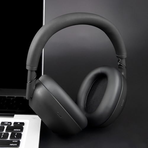 SOULWIT Earpads Replacement for Sony WH-1000XM6(WH1000XM6) Noise Canceling Headphones, Ear Pads Cushions with Soft Protein Leather and High-Density Memory Foam - Black - color: Black