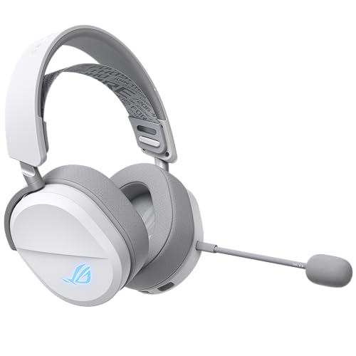 ASUS ROG Pelta Wireless Gaming Headset with Detachable Mic - White - color: WHITE
