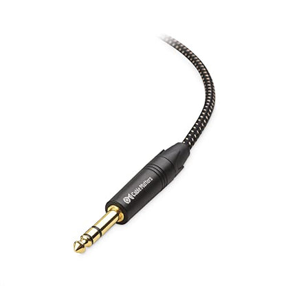 Cable Matters 6.35mm to 3.5mm Headphone Adapter Cable, 6ft | 1/4 Male to 1/8 Female, 3.5mm to 1/4 Adapter, Amp to Headphone Converter, Black - size: 6 ft