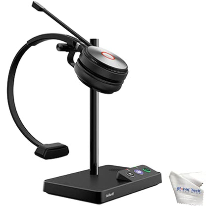 Yealink WH62 Teams Certified Headset with Headphones Stand Charger, Connects to Deskphone, PC/Mac, Made for Video Meeting on Teams, Zoom, RingCentral, Webex, Meet, Global Teck Microfiber Included