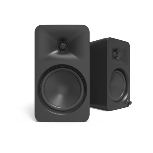 Kanto ORA4 Powered Bluetooth Desktop Speakers - Pair Matte Black - color: Black, size: 4" Woofer - 140 Watts