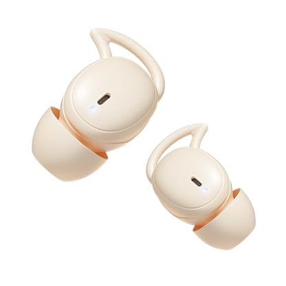 Wireless Earbuds Bluetooth Sleep Headphones for Side Sleepers 32H Playback Noise Blocking Sleeping Ear Buds Small in-Ear Earphones,Beige
