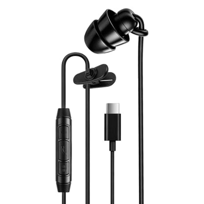 Single Sided Type C Earphone with Microphone | Wired One Ear Earbud | for Phone Laptop PC | USB-C Single Ear Headset 1pc