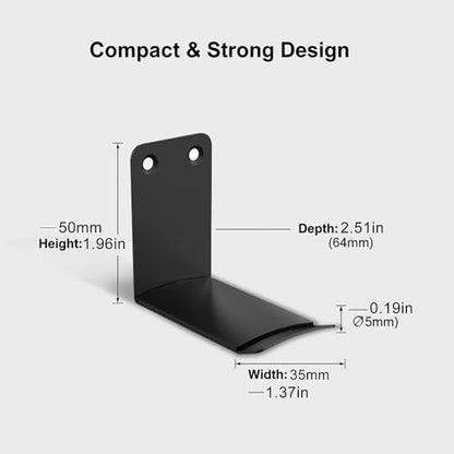 Heavyrain 2PCS Under Desk Headphone Hanger | Storage Hook Metal Desk Edge Hook Hanger with Clamp-On Design (Medium) - size: Medium