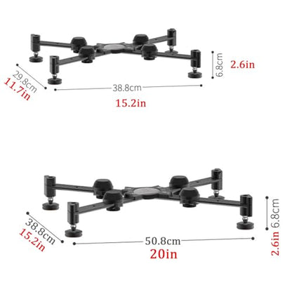 Media Stand, Desktop Audio Rack Shock Absorbing, Open Breathable, AV Media Storage Cabinet Aluminum Alloy Frame, Stereo Cabinet for Living Room(15.2x2.6/38.8x6.8cm) - size: 15.2x2.6"/38.8x6.8cm