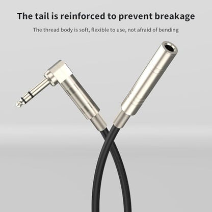 Right Angle 6.35mm TS to XLR Female, 1/4" TRS to XLR 3Pin Female,for Speakers, Stage, DJ and More,Right Angle 6.35mm TRS Stereo Male to Female Audio Cable,(6.6 FT 2Pack) - style: Right Angle 6.35mm TRS Stereo Male to Female Audio Cable,(6.6 FT 2Pack)