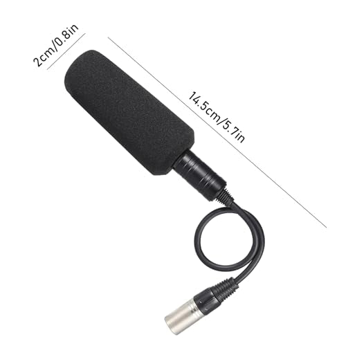 Andoer Video Recording Interview Photography Stereo Condenser Unidirectional Microphone Mic for Sony Panosonic Camcorders-XLR Interface