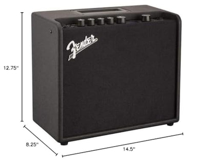 Fender Mustang LT25 Guitar Amplifier, 25-Watt Combo Amp with 8" Speaker | 25 Watt Digital Modeling Combo Amp with 8 Speaker, 30 Presets, Color Display, USB and Headphone Output