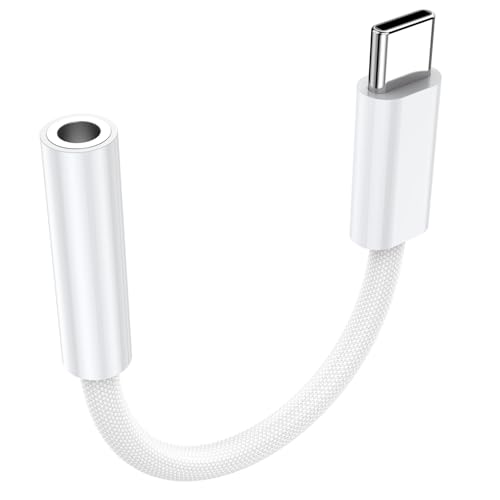 USB C to 3.5mm Audio Headphone Adapter, Type C to Headphone Jack Adapter Compatible with iPhone 17 Pro Max/16/15,Samsung Galaxy S25 Ultra/S24/S23,Pixel,iPad Pro - size: 1 Pack