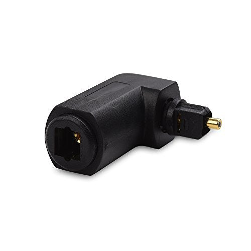 Cable Matters 2-Pack Right Angle Toslink Adapter, Toslink Extension | Male to Female, Right-Angle Design, Optical Audio, Space-Saving Adapter