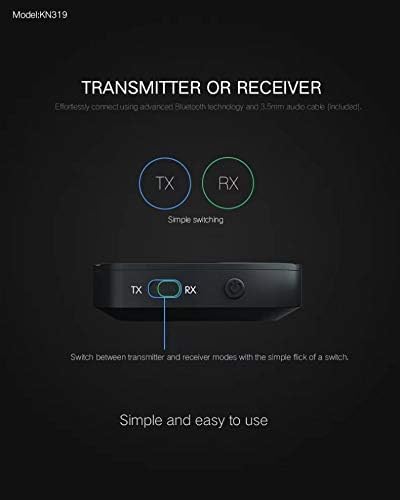 Bluetooth 5.0 Adapter Transmitter Receiver 2in1 Wireless 3.5mm AUX aptX Low Latency Adapter Suitable for TV/Home Audio Systems, Suitable for Single Bluetooth Signal Device