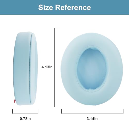 Studio 3 Ear Pads Cushions Replacement Earpads for Beats Studio 2 & Studio 3 Wired & Wireless Headphones, Ear Cushions Memory Foam Earpads with Soft Protein Leathe-Crystal Blue - color: Crystal Blue