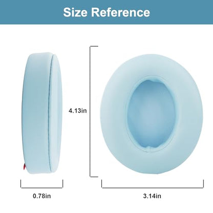 Studio 3 Ear Pads Cushions Replacement Earpads for Beats Studio 2 & Studio 3 Wired & Wireless Headphones, Ear Cushions Memory Foam Earpads with Soft Protein Leathe-Crystal Blue - color: Crystal Blue