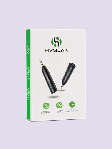 HVMLAK Link280 Car Bluetooth 5.4 Aux Adapter 3.5mm Jack Receiver, 1 Pack - color: Black