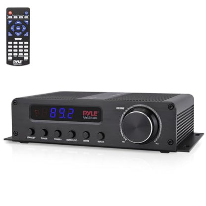 Pyle 100W 5 Channel Audio Amplifier - Wireless Bluetooth Home Theater Power Stereo Receiver with Surround Sound w/HDMI, AUX, FM Antenna, Subwoofer Speaker Input, 12V Adapter - PFA540BT.6