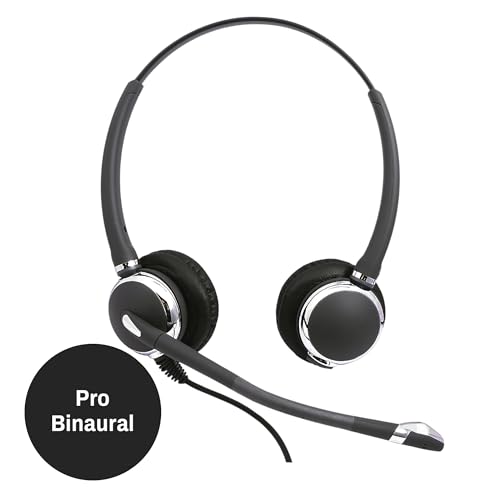 INNOTALK - Cisco Phone Headset, Pro Binaural Wired Headset with Microphone + Quick Disconnect Headset Adapter, Wired Headphones, Works for Most Cisco Phones, Cost Effective Corded Headset - size: Pro-Binaural