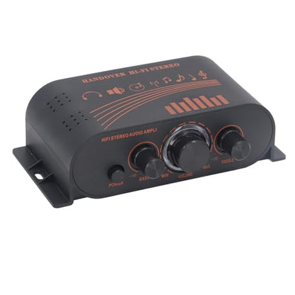 HiFi Power Amplifier 2 Channel Audio Power Amplifier Audio Amplifier Stereo Receiver Mini Power Amp 40W DC12V for Home Car Speakers TV Mobile Phones