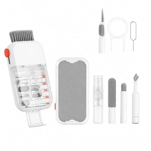 14 in 1 Earphone Cleaner Kit, Multi-Purpose Phone Cleaning Kit, Charging Port Cleaner, for Laptop Computer Earbud Headphone iPhone Earphone Keyboard Camera Speaker Screen - color: white-14