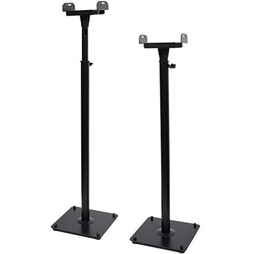 VideoSecu 2 Heavy duty PA DJ Club Adjustable Height Satellite Speaker Stand Mount - Extends 26.5" to 47" (i.e. Bose, Harmon Kardon, Polk, JBL, KEF, Klipsch, Sony, Yamaha, Pioneer and others) 1B7