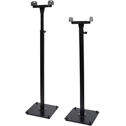 VideoSecu 2 Heavy duty PA DJ Club Adjustable Height Satellite Speaker Stand Mount - Extends 26.5" to 47" (i.e. Bose, Harmon Kardon, Polk, JBL, KEF, Klipsch, Sony, Yamaha, Pioneer and others) 1B7