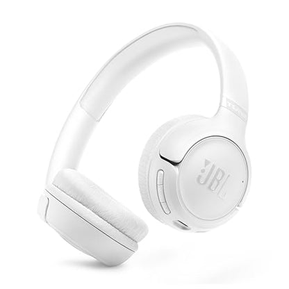 JBL Tune 530BT - Wireless on-Ear Bluetooth 6.0 Headphones with Powerful Pure Bass Sound, 2 beamforming mics for Perfect with Expo Gear Over-Ear Weather-Resistant Protective Hard-Shell - color: White