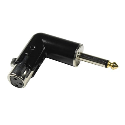 HQRP 2-Pack 3-Pin XLR Female to 1/4" / 6.35 mm Male TS Angle Adapter with 4 Adjustable Angle Positions Right Left and 90 Degree Compatible with Mixers, Microphones, amplifiers, EQ, Rack Gear, etc - style: XLR Female to 1/4" TS