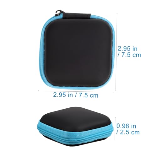 EVA Earphone Storage Box with Zipper, Hard Shell Organizer