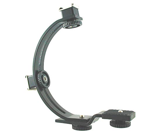Mini Shotgun Microphone with LED Light and C-Bracket Mount
