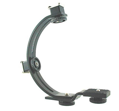 Mini Shotgun Microphone with LED Light and C-Bracket Mount