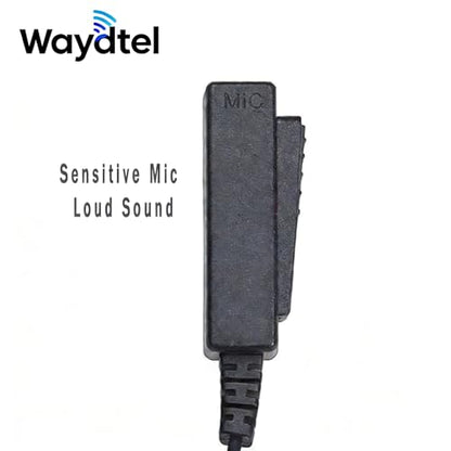 Acoustic Tube Walkie Talkie Noise Reduction Earpiece Surveillance Headset with Mic Compatible with 2 Pin Kenwood Two Way Radio(2pack)