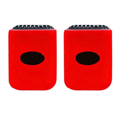 Mic 2 Transmitter 2 Pcs Silicone Case for DJI Mic 2 Transmitter Wireless Microphone Shockproof Scratch-proof Anti-collision Protector Flexible Cover Accessories(Red) - color: Red