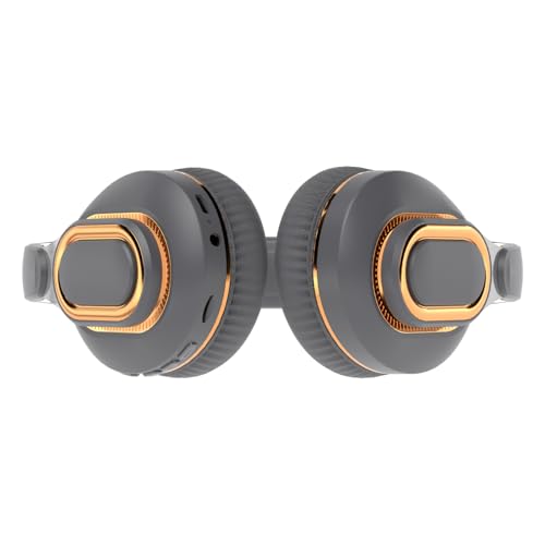 H7 Foldable Bluetooth Over-the-Ear Wireless Headphones, Gray | 30H Playtime,HiFi Sound,1.5m Audio-Cable,Soft Lightweigt Headset,for Cellphone,Travel,Women&Men,Android&iOS - color: Gray