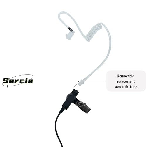 Earpiece Headset MIC PTT 2 Pin for Motorola CP200 CP200D CP185 CP100d CLS1410 CLS1110 RDM2070d DTR650 dlr1060 dlr1020 bc130 Mag One Bpr40 M1 R2 walkie Talkie 2 Way Radio with Acoustic Tube
