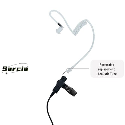 Earpiece Headset MIC PTT 2 Pin for Motorola CP200 CP200D CP185 CP100d CLS1410 CLS1110 RDM2070d DTR650 dlr1060 dlr1020 bc130 Mag One Bpr40 M1 R2 walkie Talkie 2 Way Radio with Acoustic Tube
