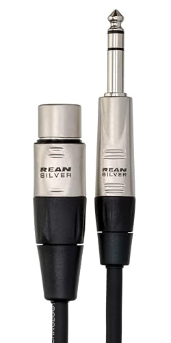 Hosa HXS-020 Pro Balanced Interconnect, REAN XLR3F to 1/4 Inches TRS, 20 Feet - size: 20 Feet
