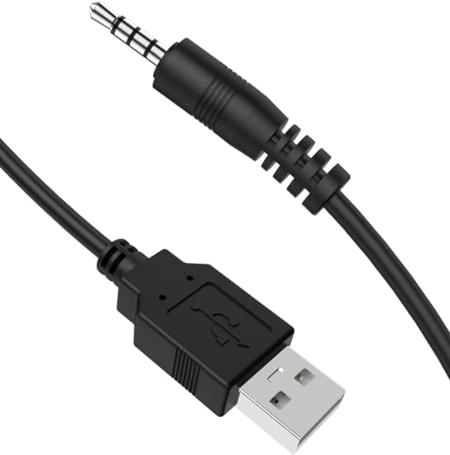 3.5mm USB Charger Cable,3.5mm Male AUX Audio Jack to USB Male Charge Cable Adapter Cord,Compatible with MP3,Headphones,Speakers,Voice Recorder and Any Other Devices with 3.5mm Port(3.3 ft)(1)