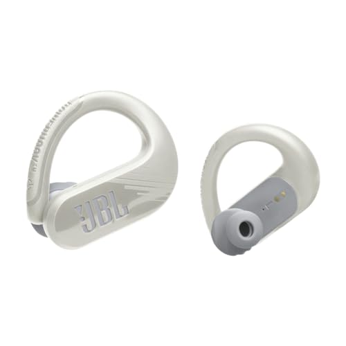 JBL Endurance Peak 3 - Dust and Water Proof (IP68) True Wireless Active Earbuds, JBL Pure Bass Sound, Up to 50 Total Hours of Playback with Speed Charge, Ambient Aware & Talk Thru (White) - color: White