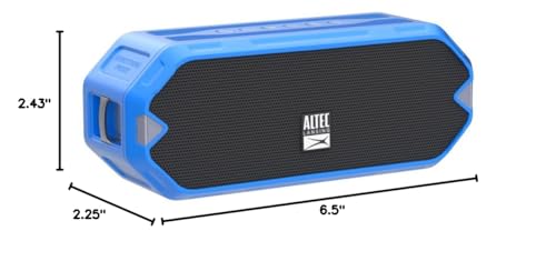 Altec Lansing - HydraJolt Wireless Bluetooth Speaker, Waterproof Portable Speakers with Built in Phone Charger and Lights, Everything Proof Outdoor, Shockproof, Snowproof, 16 Hours Playtime - color: Royal Blue, style: HydraJolt