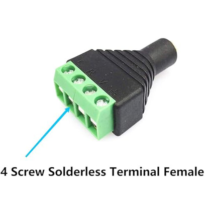3.5mm 4Pole Female TRRS Stereo AudioVideo AUX Balun Adapter2pcs | 1/8" Female Jack to 4 Screw Solderless Terminal Female Adapter AUX Balun Connector for Headphone