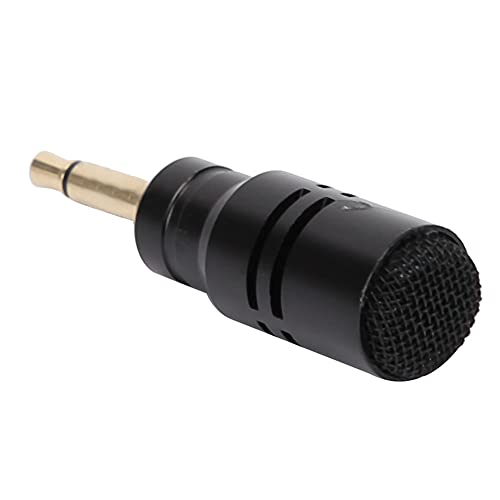 Portable Mini Microphone, 3.5mm External Mic for Smartphone Tablet Camera Recording, Omnidirectional Clip On Lapel Mic for Video Interview Vlog